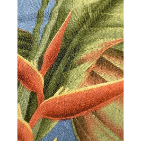 Vintage Tommy Bahama Button down Shirt Mens Large Silk Hawaiian signature print - Picture 12 of 16